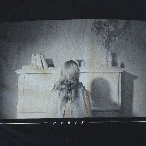 Y2K PVRIS Stabbed In The Back Black Shirt Size Medium Alt Rock Synthpop Dark Pop - Picture 2 of 5